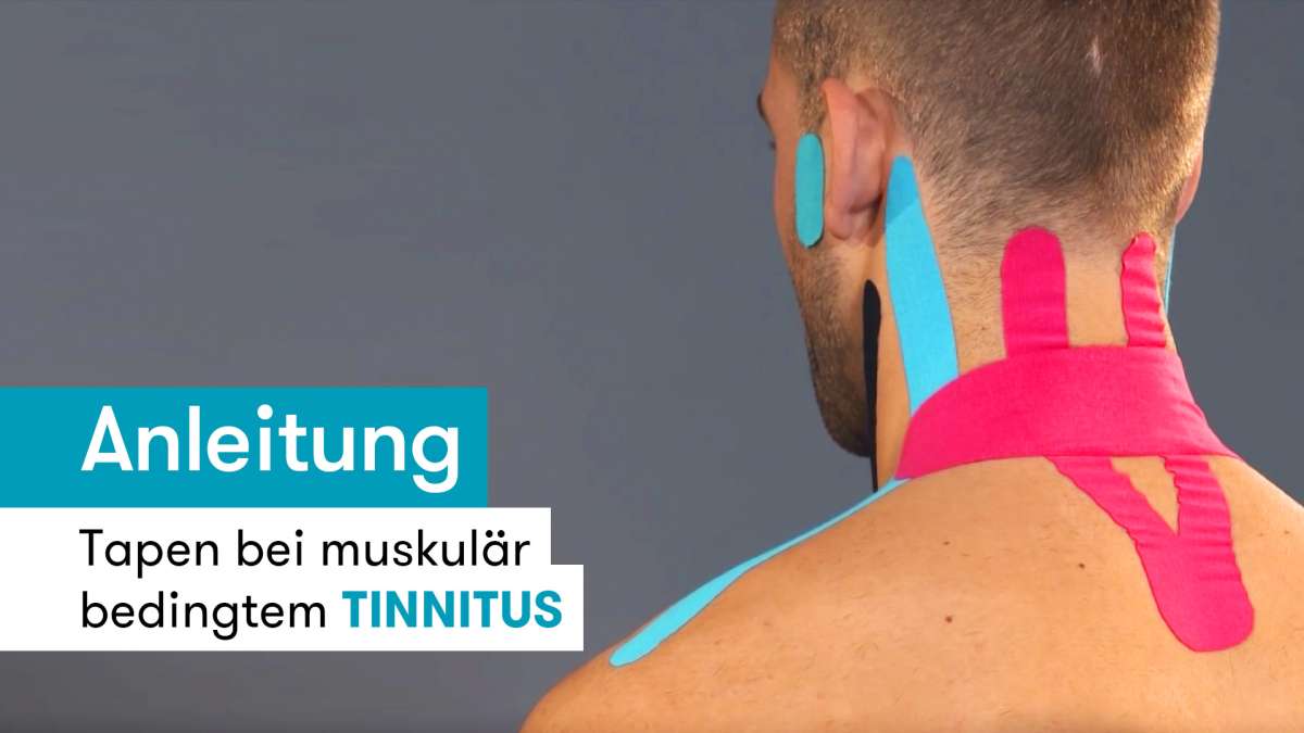 Anleitung zum Kinesiologie Tape bei muskulär bedingtem Tinnitus