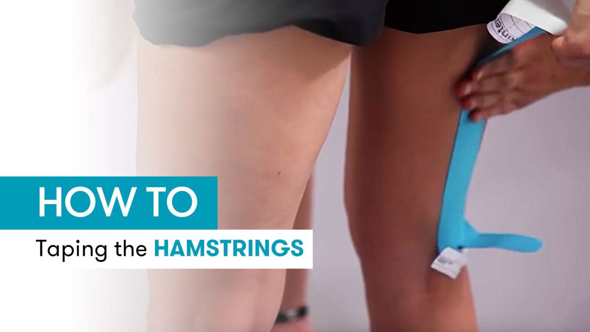 Instructions for kinesiology tape of the hamstrings