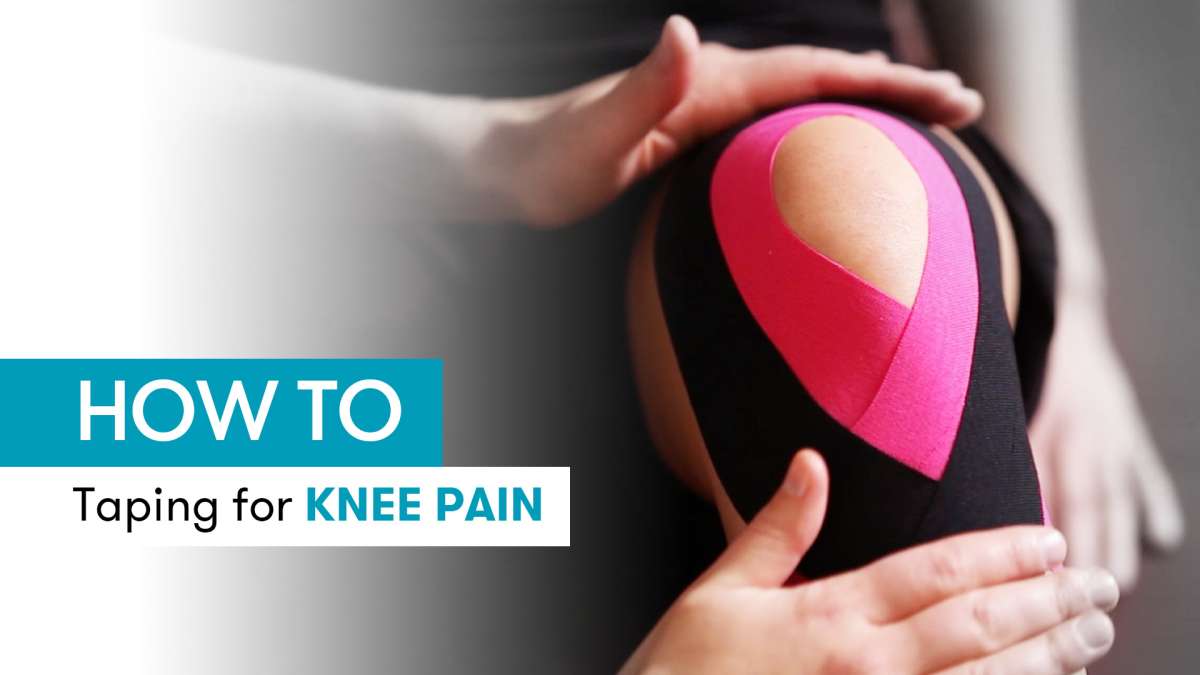 Instruction for tape application for pain of nonspecific knee pain