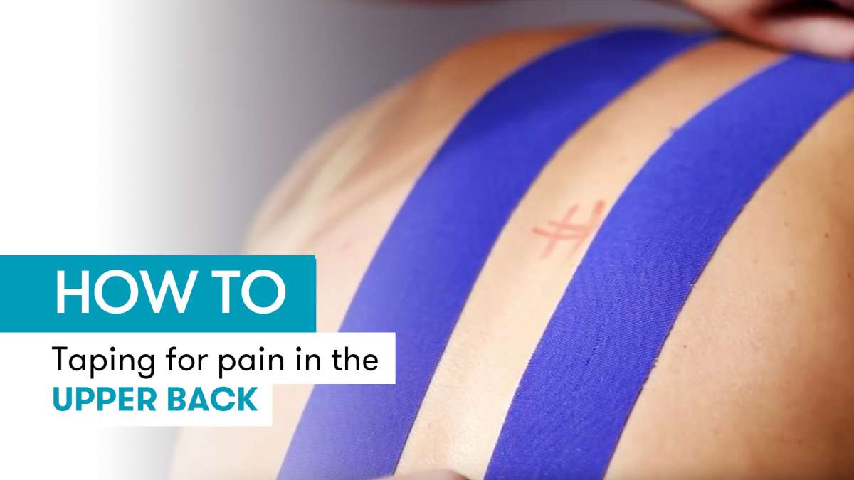 Kintex instructions for kinesiology taping for upper back pain